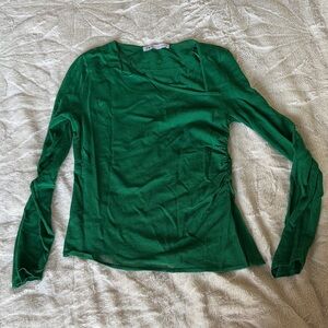 Zara Vibrant Green Long Sleeve Top excellent condition